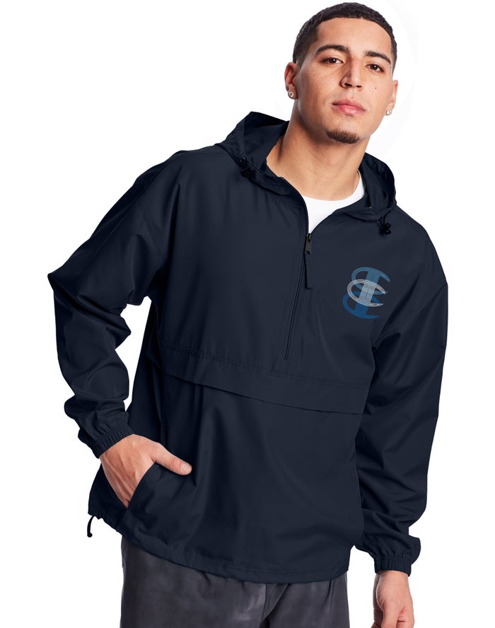 Chaqueta Champion Hombre - Packable Linear C Logo ( Azul Marino ) 9381024-AU